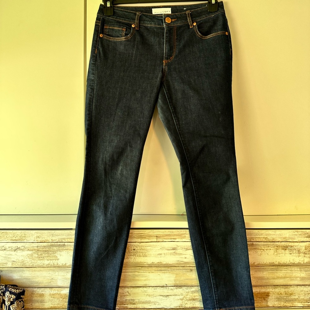 LOFT Dark Wash Skinny Jeans